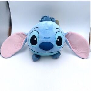 Disney Lilo & Stitch Plush Backpack Bioworld Blue 3D Character Head Bag NWT